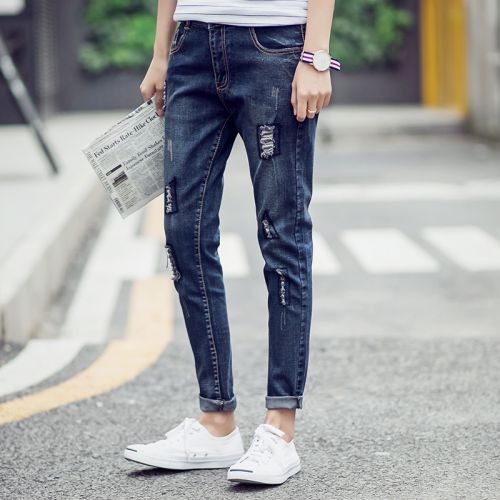 Jeans pour adolescent pieds Slim en CVC été - Ref 1480164