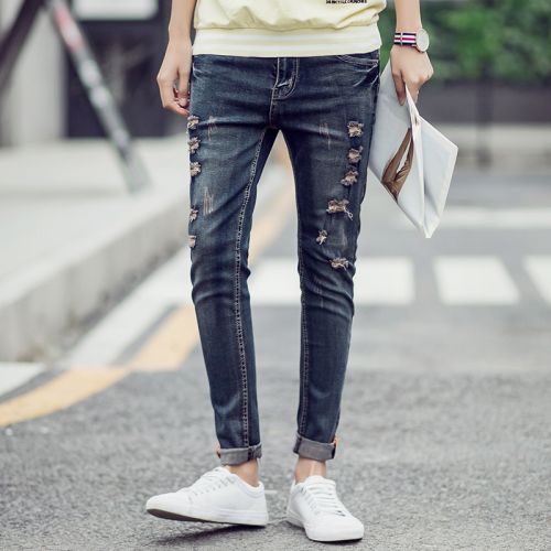 Jeans pour adolescent pieds Slim en CVC été - Ref 1480175