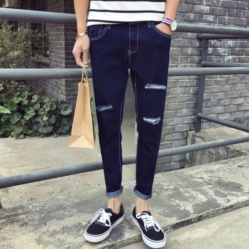 Jeans pour jeunesse pieds Slim en CVC été - Ref 1480190