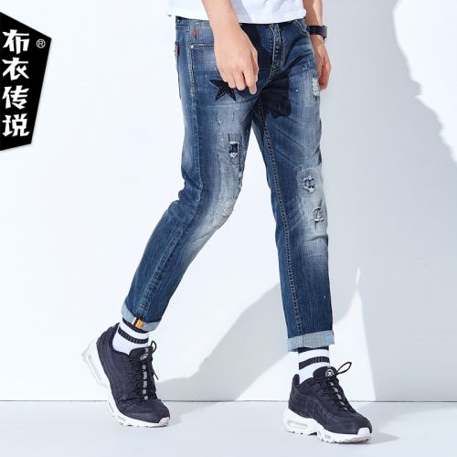 Jeans pour jeunesse pieds Slim POUILLY LEGENDE Coton fibre élastique de polyuréthane spandex été - Ref 1480471