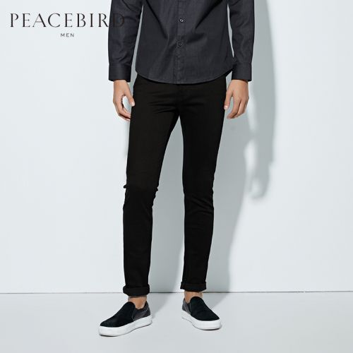 Jeans pour jeunesse pieds Slim PEACEBIRD en coton automne - Ref 1480554