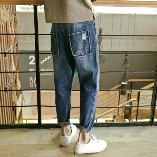 Jeans pour adolescent pieds Slim en coton automne - Ref 1480609