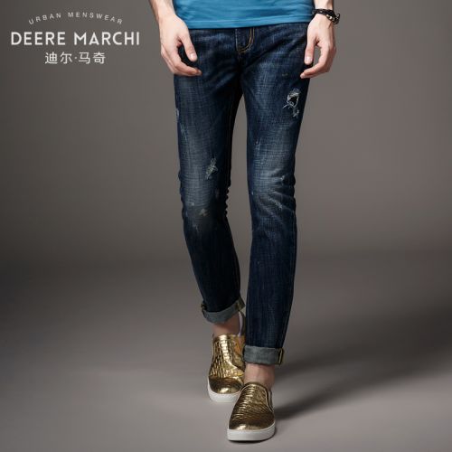 Jeans pour jeunesse coupe droite DEERE MARCHI en coton été - Ref 1481033