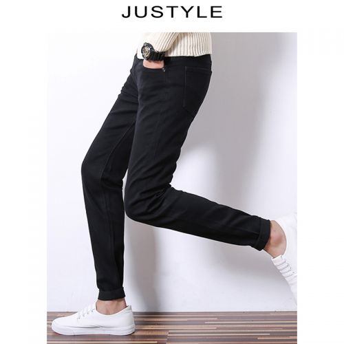 Jeans pour jeunesse pieds Slim JUSTYLE Coton polyester polyuréthane élastique fibre spandex Quatre saisons - Ref 1481167