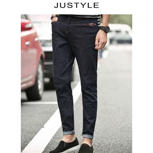 Jeans pour jeunesse pieds Slim JUSTYLE Coton fibre élastique de polyuréthane spandex automne - Ref 1481214