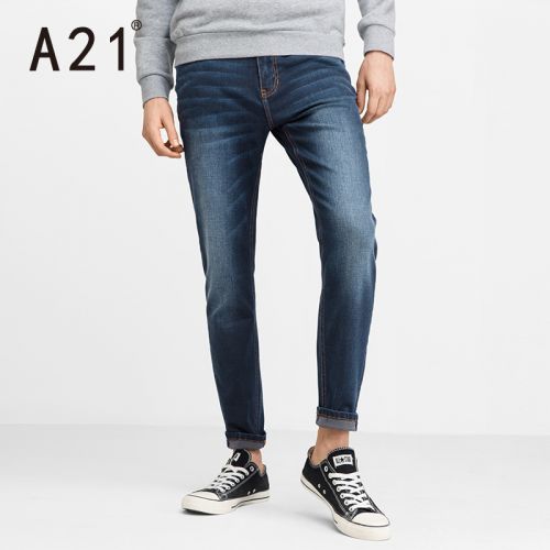 Jeans pour jeunesse pieds Slim Coton fibre de polyester viscose polyuréthane élastique spandex automne - Ref 1481216