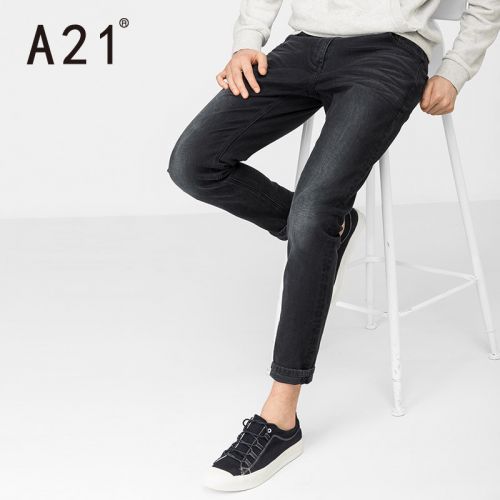 Jeans pour jeunesse pieds Slim en coton automne - Ref 1481256