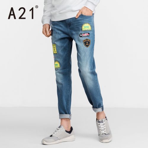 Jeans pour jeunesse coupe droite en coton automne - Ref 1481302