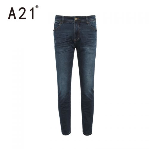 Jeans pour jeunesse pieds Slim Coton fibre de polyester viscose polyuréthane élastique spandex automne - Ref 1481318
