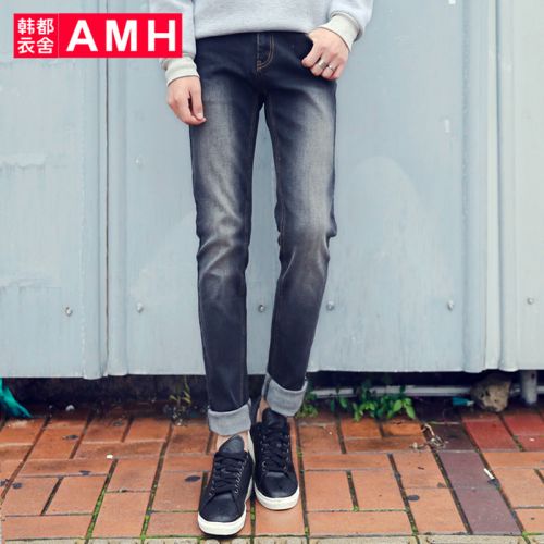 Jeans pour jeunesse coupe droite Coton fibre élastique de polyuréthane spandex automne - Ref 1481493