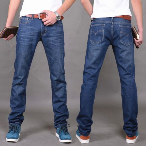 Jeans pour jeunesse coupe droite SKPETIRUN en coton été - Ref 1481582