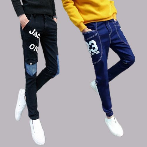Jeans pour adolescent pieds Slim en coton Quatre saisons - Ref 1481610
