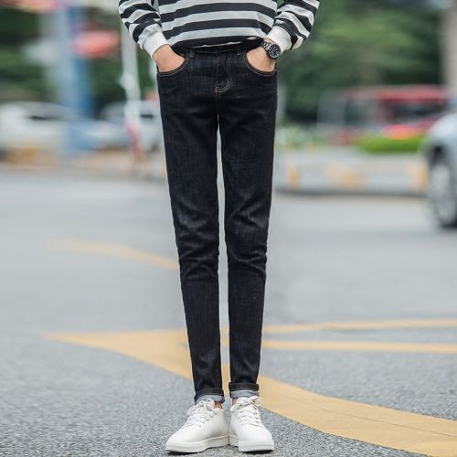 Jeans pour adolescent pieds Slim en coton Quatre saisons - Ref 1481617