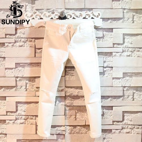 Jeans pour jeunesse pieds Slim SUNDIPY en coton été - Ref 1481749