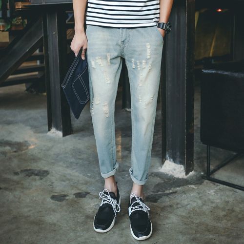 Jeans pour jeunesse pieds Slim MAX HOMME coton polyester été - Ref 1481958