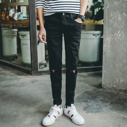 Jeans pour jeunesse pieds Slim MAX HOMME coton polyester été - Ref 1481969