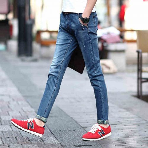 Jeans pour jeunesse pieds Slim MAX HOMME Coton polyester polyuréthane élastique fibre spandex automne - Ref 1482005