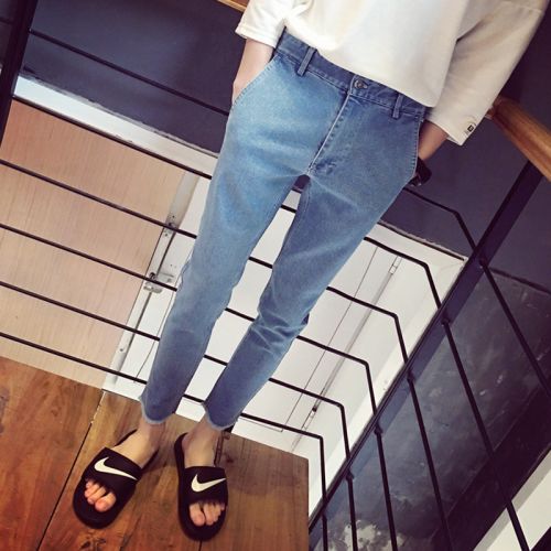 Jeans pour adolescent pieds Slim en coton Quatre saisons - Ref 1482029