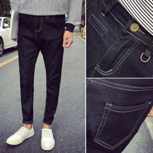 Jeans pour adolescent pieds Slim en coton Quatre saisons - Ref 1482035