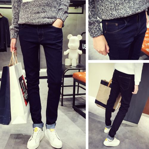 Jeans pour adolescent pieds Slim en coton automne - Ref 1482068