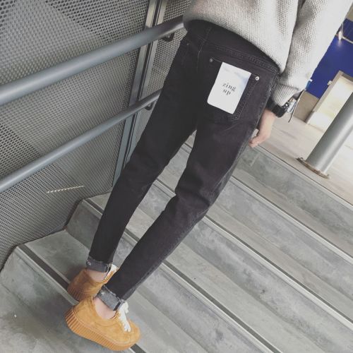 Jeans pour adolescent pieds Slim en coton automne - Ref 1482073