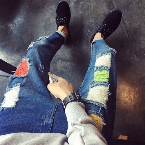 Jeans pour adolescent pieds Slim automne - Ref 1482081