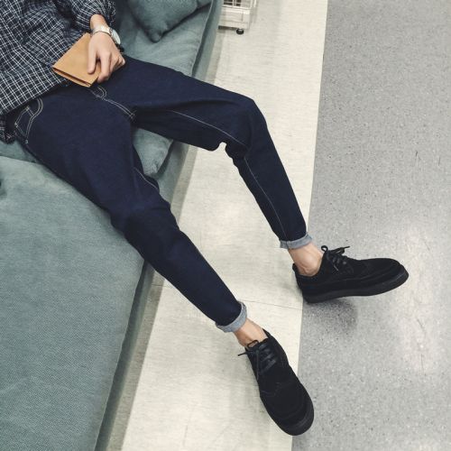 Jeans pour adolescent pieds Slim en coton Quatre saisons - Ref 1482099