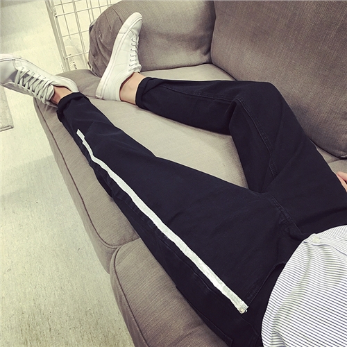 Jeans pour jeunesse pieds Slim en coton automne - Ref 1482119