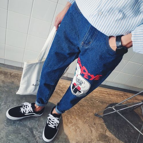 Jeans pour adolescent pieds Slim en coton Quatre saisons - Ref 1482162