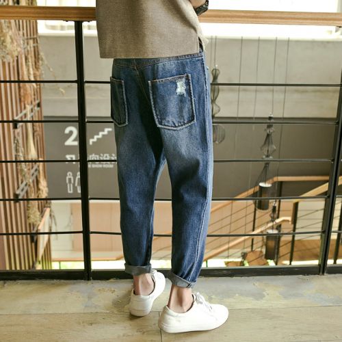 Jeans pour adolescent pieds Slim en coton automne - Ref 1482218