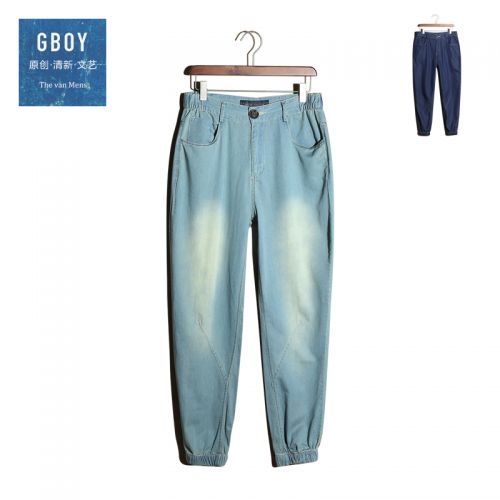 Jeans pour jeunesse coupe droite en coton printemps - Ref 1482954