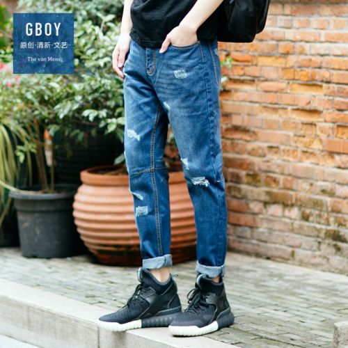 Jeans pour jeunesse coupe droite en coton Quatre saisons - Ref 1482970