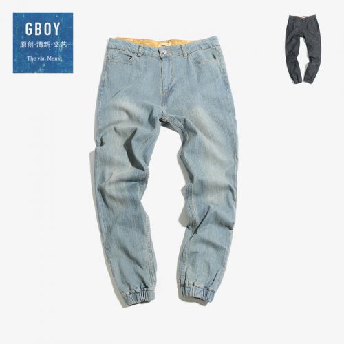 Jeans pour jeunesse coupe droite en coton printemps - Ref 1483035