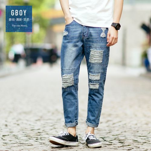Jeans pour jeunesse coupe droite en coton Quatre saisons - Ref 1483064