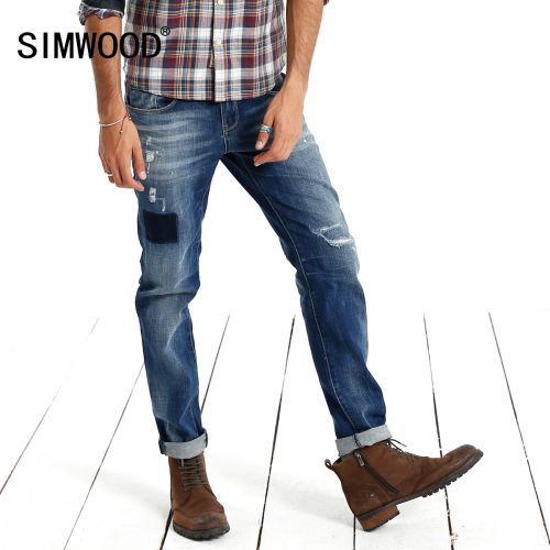 Jeans pieds Slim SIMWOOD en coton pour automne - Ref 1483171