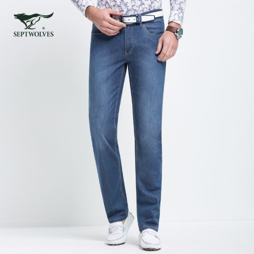Jeans SEPTWOLVES Coton polyester polyuréthane élastique fibre spandex pour été - Ref 1483432