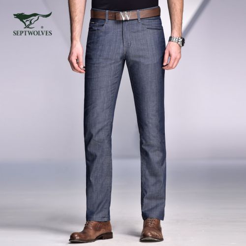 Jeans pour jeunesse SEPTWOLVES Coton fibre de polyester fibres Lyocell lyocell polyuréthane élastique spandex été - Ref 1483529