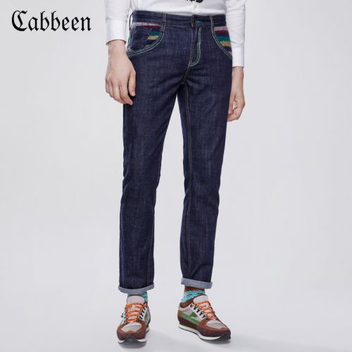 Jeans pour jeunesse pieds Slim CABBEEN coton hiver - Ref 1483652