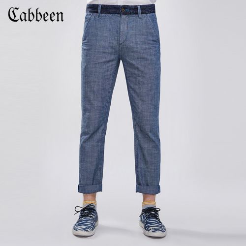 Jeans pour jeunesse pieds Slim CABBEEN en coton été - Ref 1483676