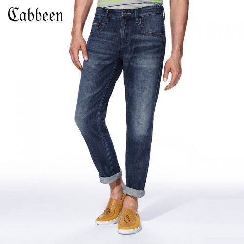 Jeans pour jeunesse pieds Slim CABBEEN en coton été - Ref 1483758