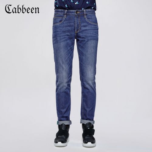 Jeans pour jeunesse pieds Slim CABBEEN en coton automne - Ref 1483768