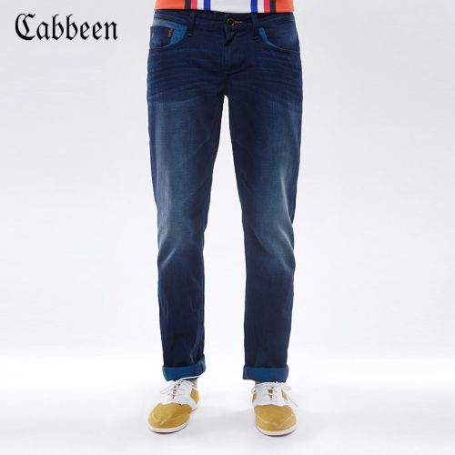 Jeans pour jeunesse pieds Slim CABBEEN en coton printemps - Ref 1483782