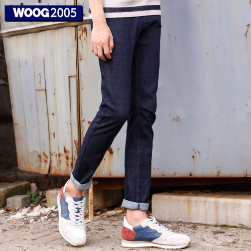 Jeans pour jeunesse pieds Slim WOOG2005 en coton printemps - Ref 1483855