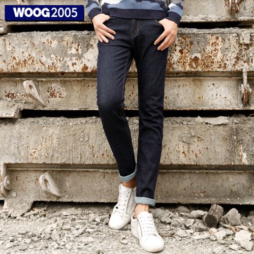 Jeans pour jeunesse pieds Slim WOOG2005 en coton printemps - Ref 1483858