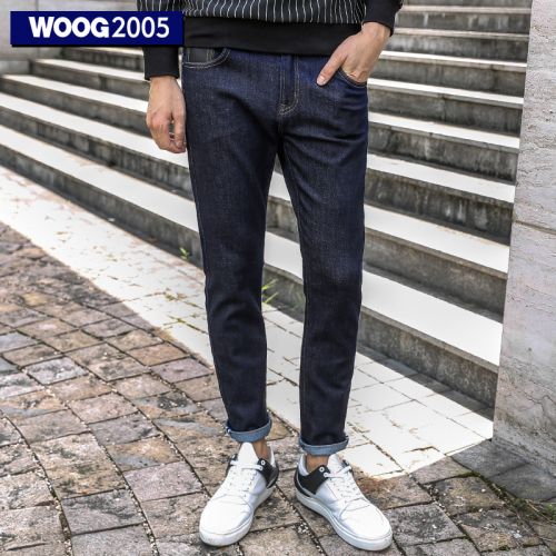 Jeans pour jeunesse pieds Slim WOOG2005 en coton automne - Ref 1483874