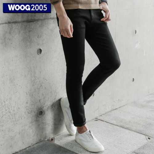Jeans pour jeunesse pieds Slim WOOG2005 en coton automne - Ref 1483882