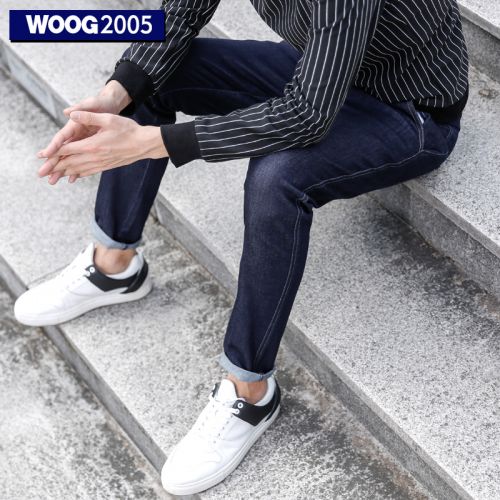 Jeans pour jeunesse pieds Slim WOOG2005 en coton automne - Ref 1483886