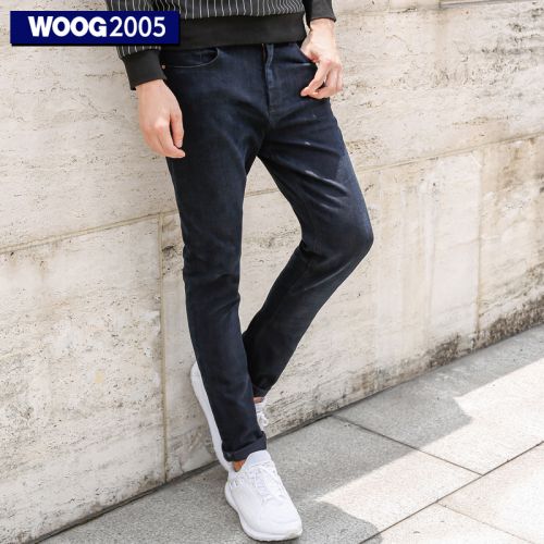 Jeans pour jeunesse pieds Slim WOOG2005 en coton automne - Ref 1483890