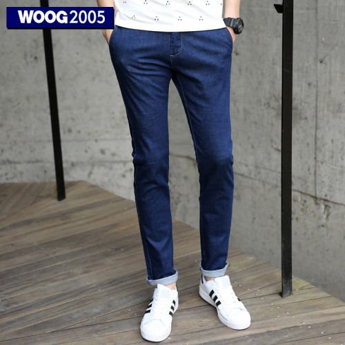 Jeans pour jeunesse pieds Slim WOOG2005 en coton printemps - Ref 1483896