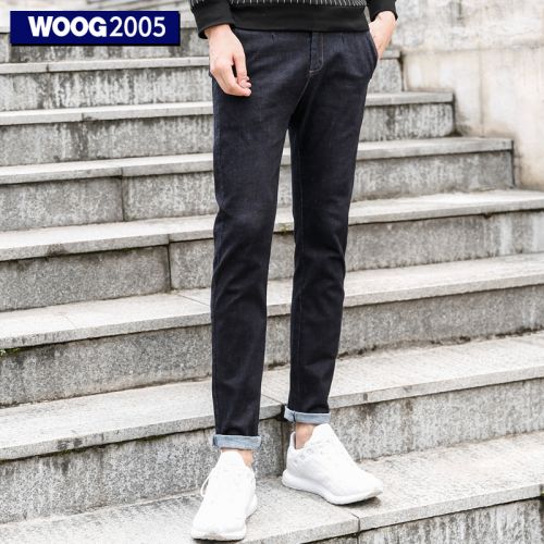 Jeans pour jeunesse pieds Slim WOOG2005 en coton automne - Ref 1483898